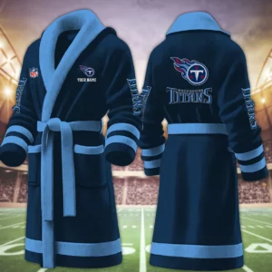 Limited Edition – Customized NFL Tennessee Titans Multicolor Fleece Bathrobe