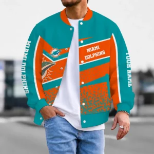 Limited Edition – Customized NFL Miami Dolphins Satin Varsity & Baseball Jacket