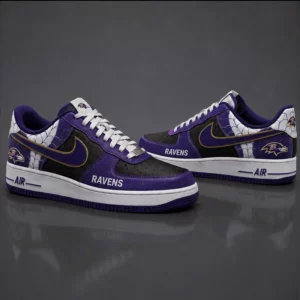Limited Edition – Customized NFL Baltimore Ravens X Spider Air force 1 Shoes