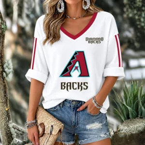 Limited Edition – Customized MLB Arizona Diamondbacks Women’s Heart V-Neck Long Sleeve Shirt