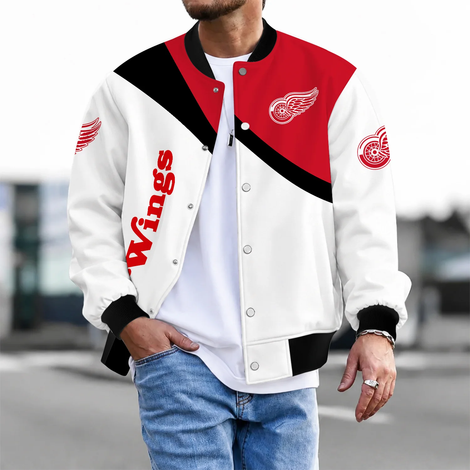 Limited Edition – Customized NHL Detroit Red Wings Satin Varsity Jacket & Baseball Jacket