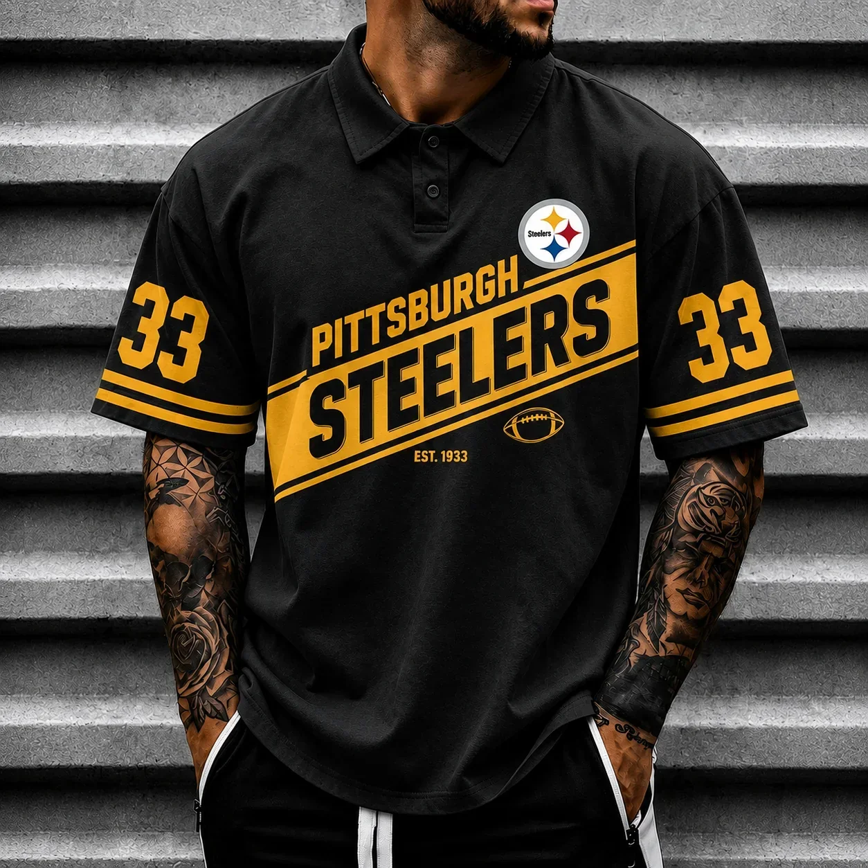 Limited Edition – Customized NFL Pittsburgh Steelers Polo Shirt