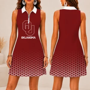 Limited Edition – Customized NCAA Oklahoma Sooners Women’s Zip Sleeveless Polo Dress