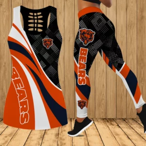 Limited Edition – Customized NFL Chicago Bears Hollow Tank Top & Leggings Set