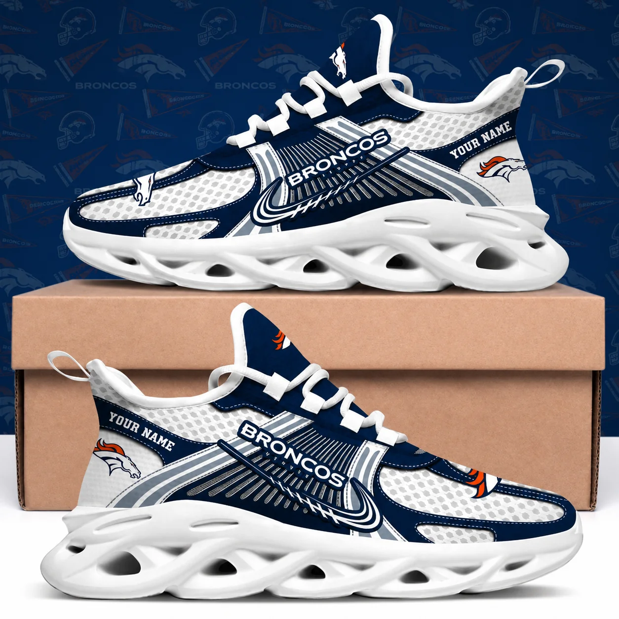 Limited Edition – Customized NFL Denver Broncos Max Soul Shoes