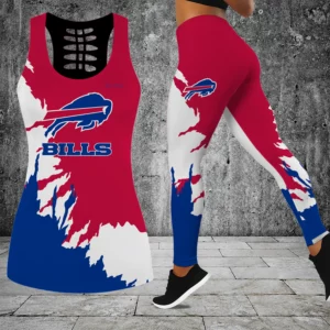 Limited Edition – Customized NFL Buffalo Bills Hollow Tank Top & Leggings Set