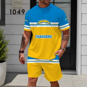 Limited Edition -customized NFL Los Angeles Chargers Unisex T-Shirt & Shorts Set