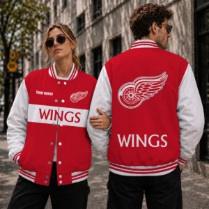 Limited Edition – Customized NHL Detroit Red Wings Satin Varsity Jacket & Baseball Jacket