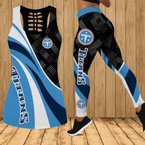 Limited Edition – Customized NFL Tennessee Titans Hollow Tank Top & Leggings Set