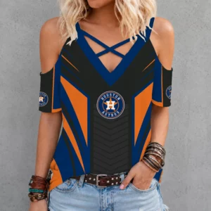 Limited Edition – Customized MLB Houston Astros Cross V-Neck Top