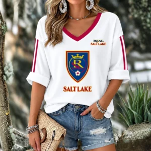 Limited Edition – Customized MLS Real Salt Lake Women’s V-Neck Long Sleeve Shirt