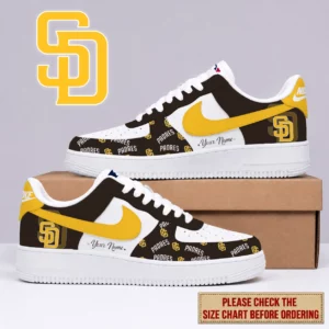 Limited Edition – Customized MLB San Diego Padres Af1 Shoes