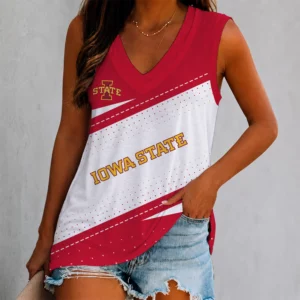 Limited Edition – Customized NCAA Iowa State Cyclones Women’s V-Neck Tank Top