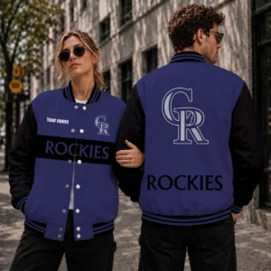 Limited Edition – Customized MLB Colorado Rockies Satin Varsity & Baseball Jacket