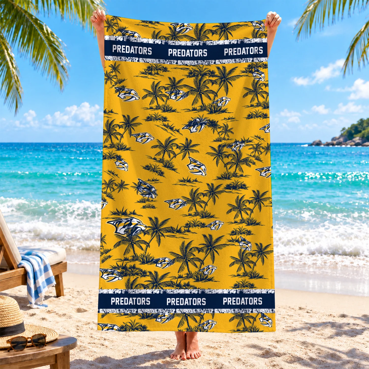 Limited Edition – Customized NHL Nashville Predators Beach Towel