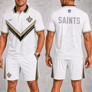 Limited Edition – Customized NFL New Orleans Saints Polo Shirt & Short Pants
