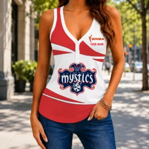 Limited Edition – New Customized WNBA Washington Mystics Women’s V-Neck Tank Top