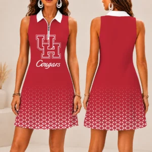 Limited Edition – Customized NCAA Houston Cougars Women’s Zip Sleeveless Polo Dress