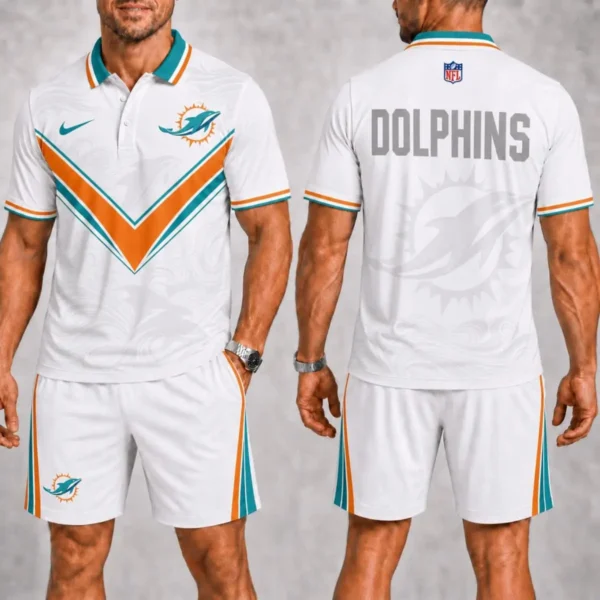 Limited Edition – Customized NFL Miami Dolphins Polo Shirt & Short Pants