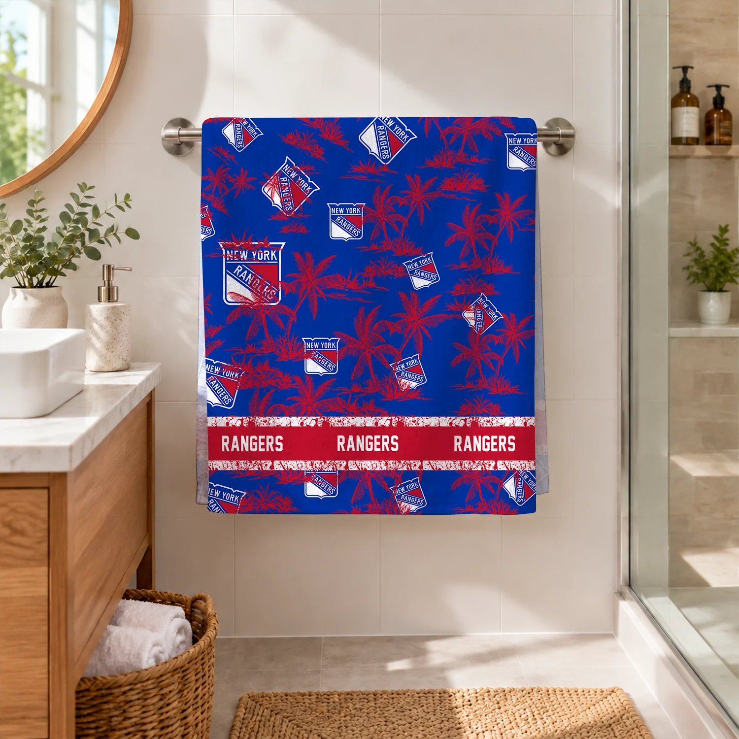 Limited Edition – Customized NHL New York Rangers Beach Towel - Image 2