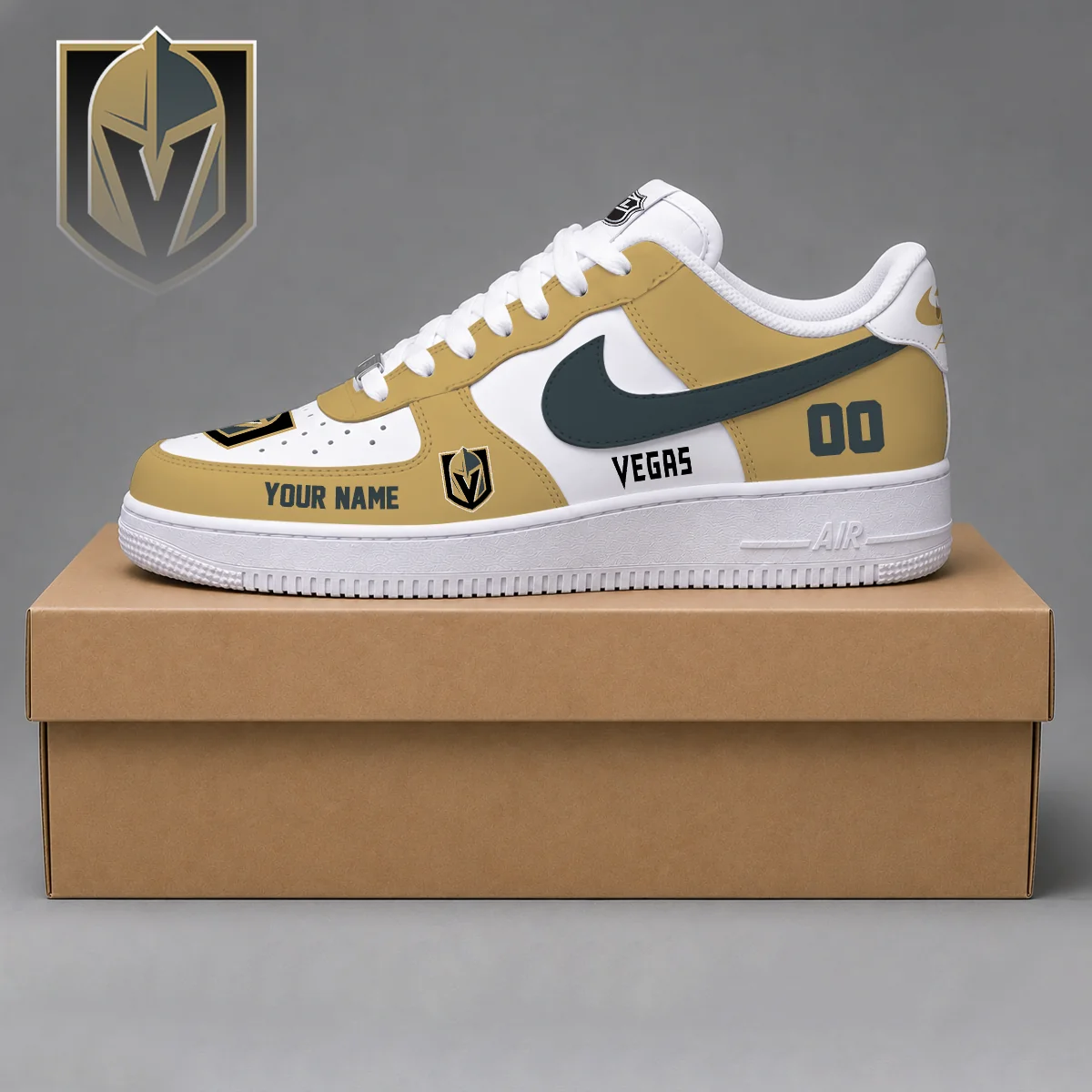 Limited Edition – Customized NHL Vegas Golden Knights Af1 Shoes