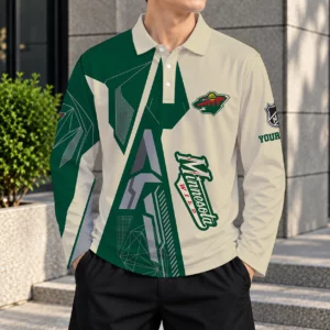 Limited Edition – Customized NHL Minnesota Wild Men Long Sleeve Polo