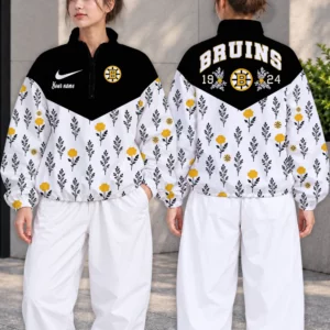 Limited Edition – Customized NHL Boston Bruins V-Neck Zipper Sweatshirt Jacket
