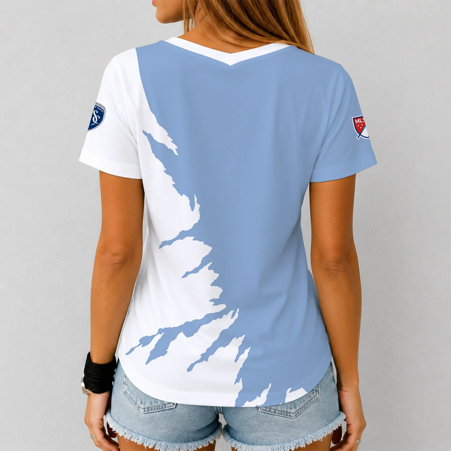 Limited Edition – Customized MLS Sporting Kansas City V-Neck Female Shirt - Image 2
