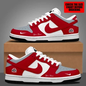 Limited Edition – Customized NCAA Ohio State Buckeyes Strappy Dunk Low Shoes