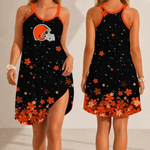 Limited Edition – Customized NFL Cleveland Khakis Camisole Dress