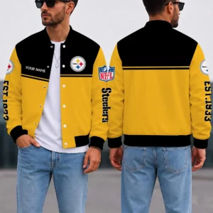 Limited Edition – Customized NFL Pittsburgh Steelers Satin Varsity & Baseball Jacket