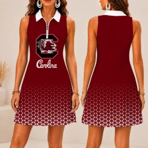 Limited Edition – New Customized NCAA South Carolina Gamecocks Women’s Zip Sleeveless Polo Dress