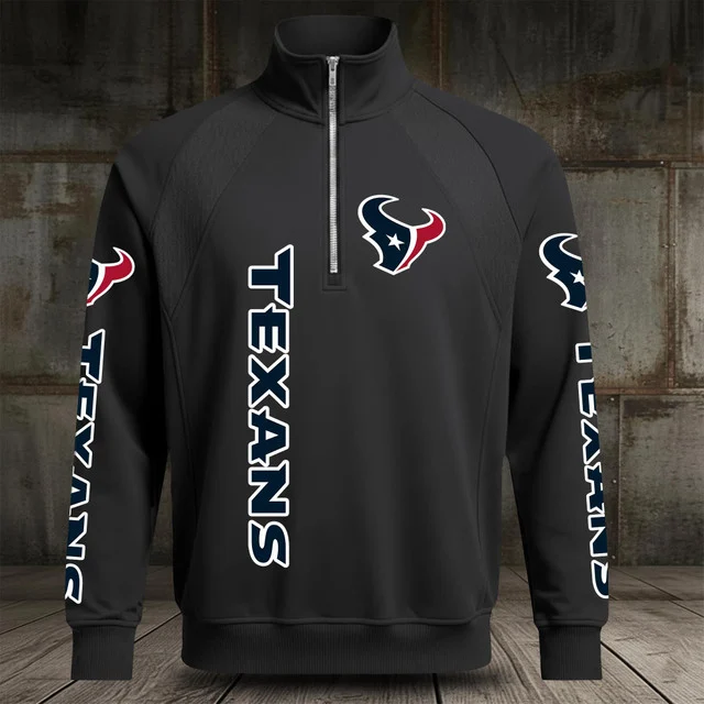 Limited Edition – Customized NFL Houston Texans Men’s Multicolor Quarter-Zip Pullover