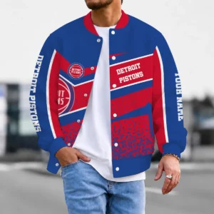 Limited Edition – Customized NBA Detroit Pistons Baseball Jacket, Satin Varsity Jacket