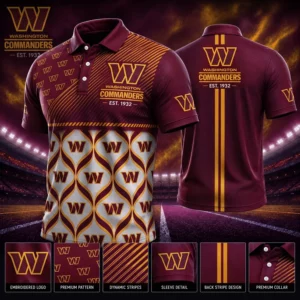 Limited Edition – Customized NFL Washington Commanders Polo Shirt