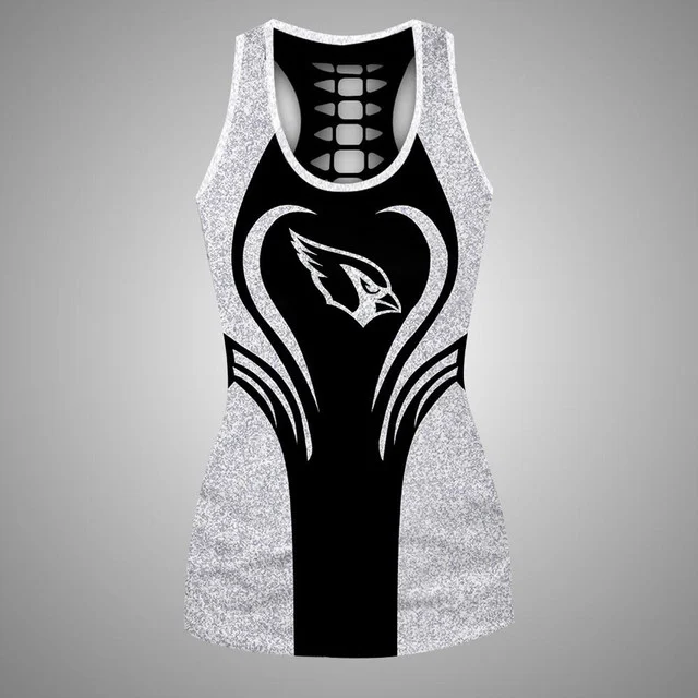 Limited Edition – Customized NFL Arizona Cardinals Hollow Tank Top & Leggings Set - Image 2
