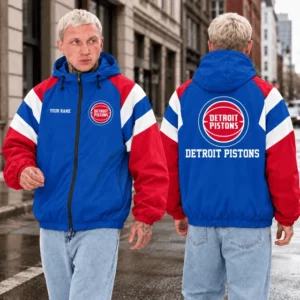 Limited Edition – Customized NBA Detroit Pistons Windbreaker Jacket