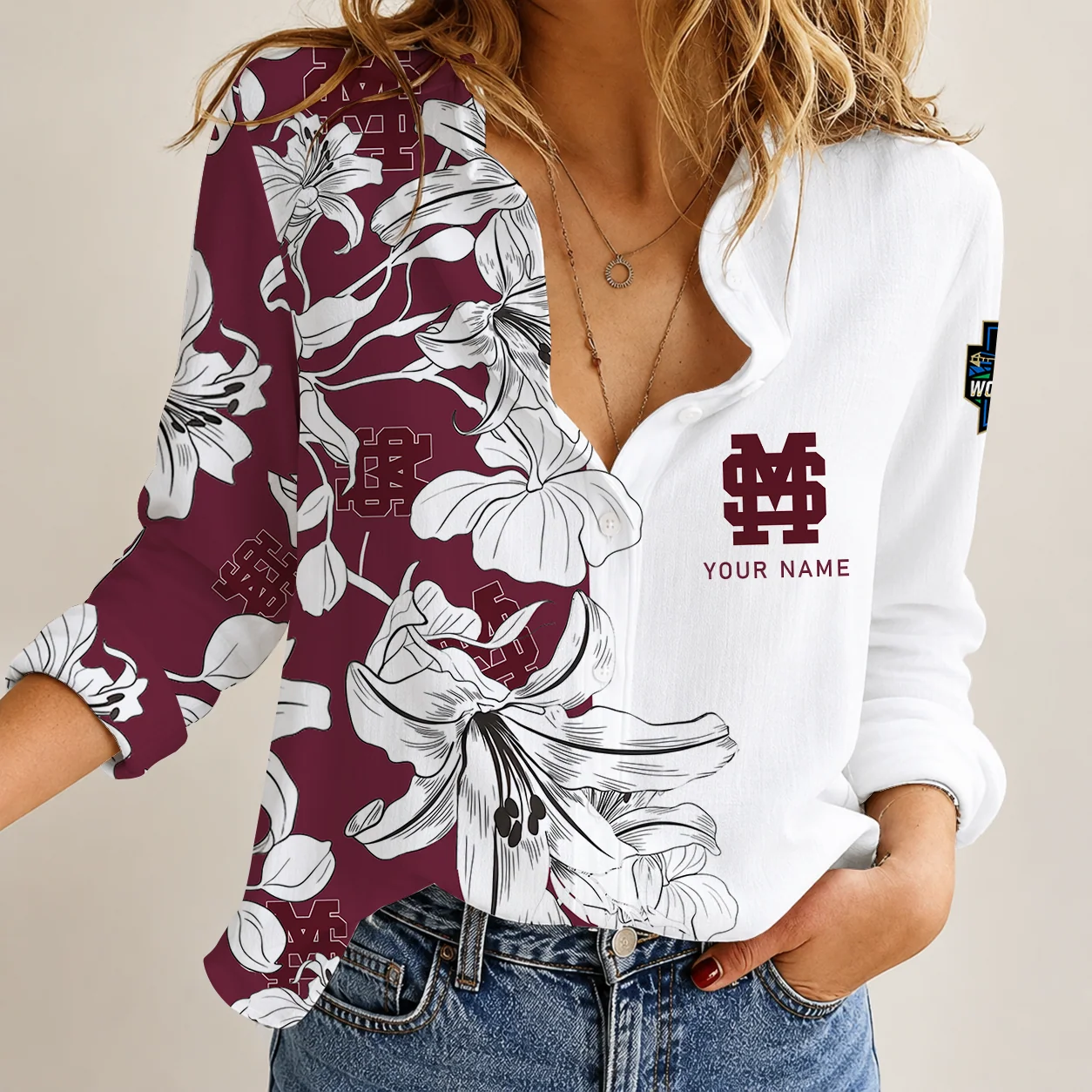 Limited Edition – Customized NCAA Mississippi State Bulldogs Women Casual Shirt