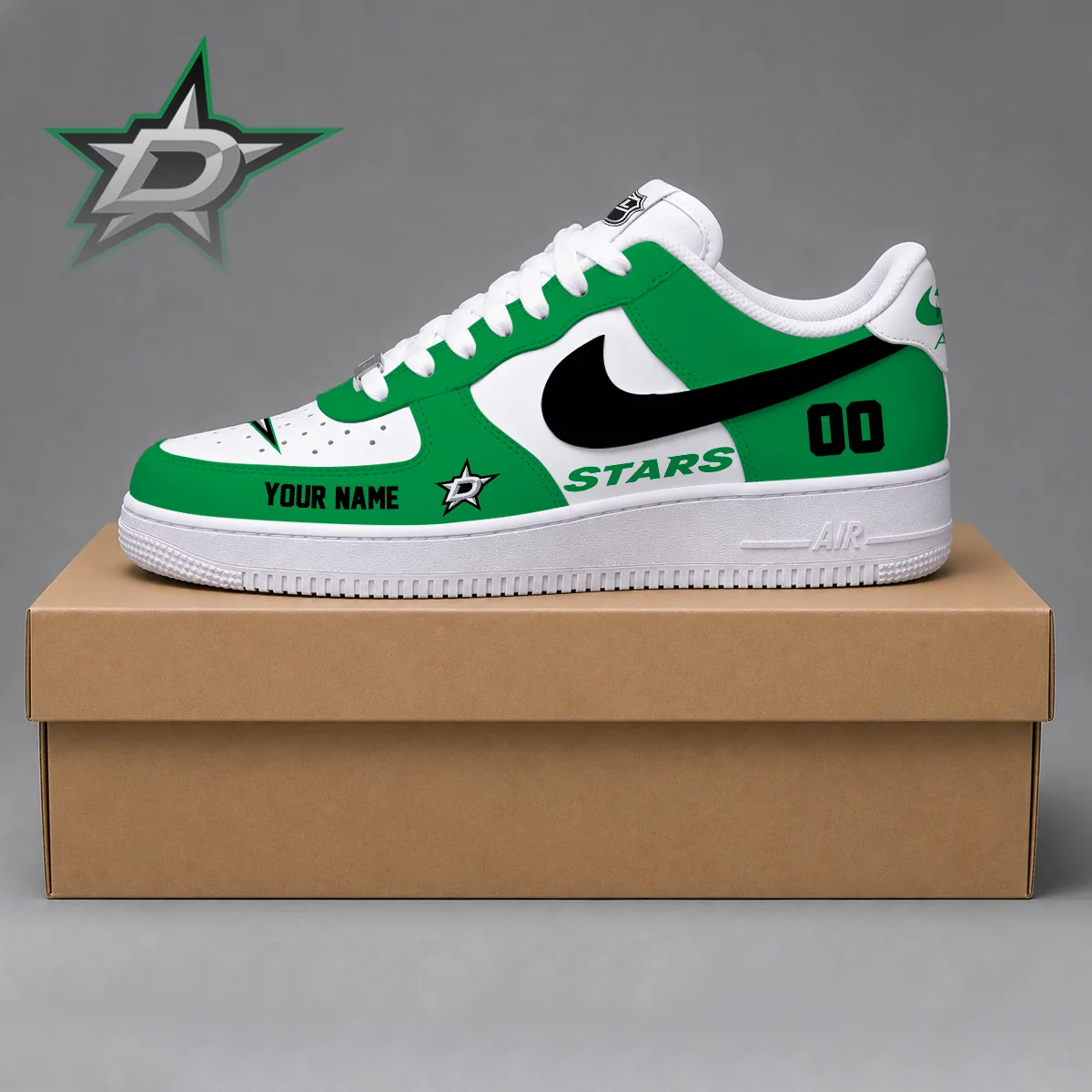Limited Edition – Customized NHL Dallas Stars Af1 Shoes