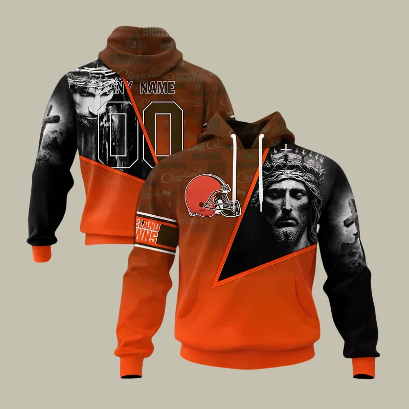 Limited Edition – Customized NFL Cleveland Browns God’s Blessing T-Shirt, Hoodie & Zip Hoodie