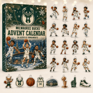 Milwaukee Bucks Christmas Advent Calendar Xmas Home Decor Basketball Lovers Gifts
