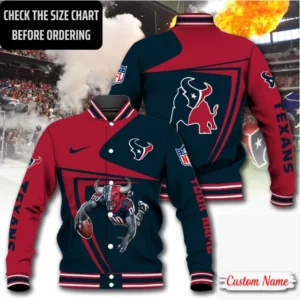 Limited Edition – Customized NFL Houston Texans Satin Varsity & Baseball Jacket
