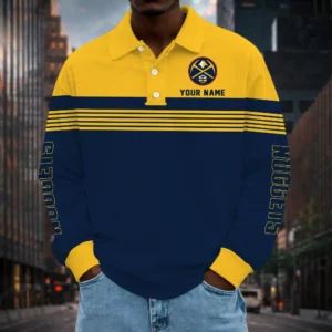 Limited Edition – Customized NBA Denver Nuggets Men Long Sleeve Polo Shirt