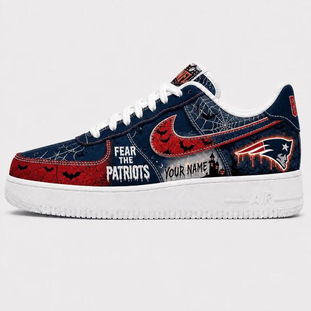 Limited Edition – Customized NFL New England Patriots Halloween Air force 1 Shoes - Image 2