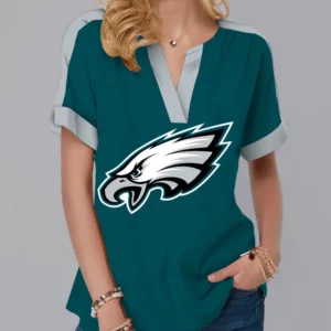 Limited Edition – Customized NFL Philadelphia Eagles V-Neck Female Shirt