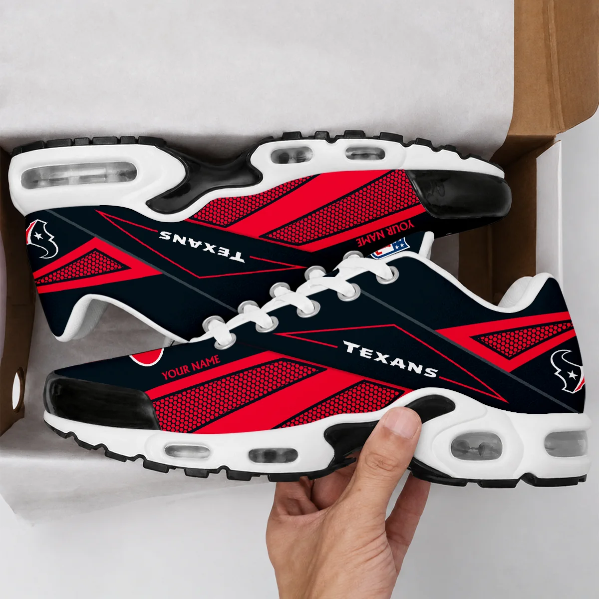 Limited Edition – Customized NFL Houston Texans Air Max Plus Sneakers