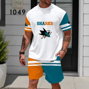 Limited Edition – Customized NHL San Jose Sharks Unisex T-Shirt & Shorts Set