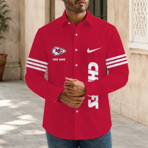 Limited Edition – Customized NFL Kansas City Chiefs Men’s Long Sleeve Button-Up Shirt