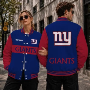 Limited Edition – Customized NFL New York Giants Satin Varsity & Baseball Jacket