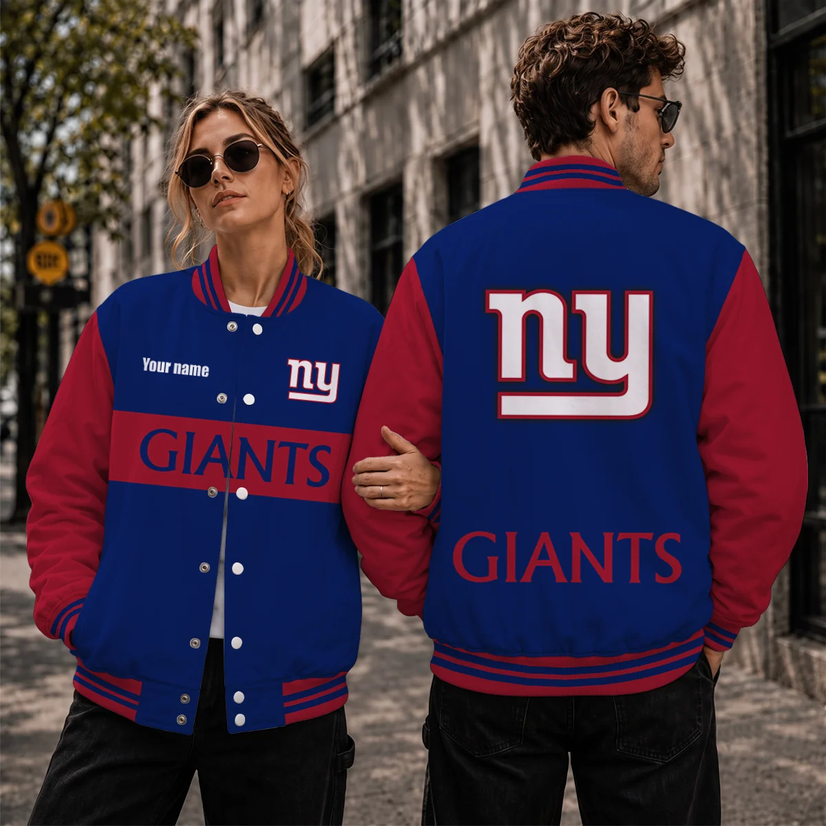 Limited Edition – Customized NFL New York Giants Satin Varsity & Baseball Jacket